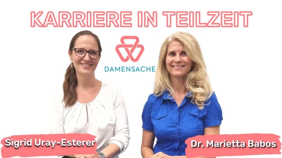 Marietta Babos und Sigrid Uray-Esterer im Webinar zu Führung in Teilzeit